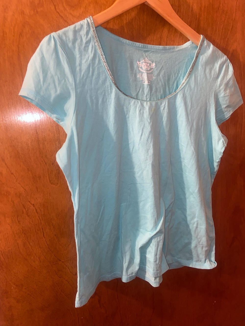 Route 66 Mint Gem Scoop Neck Women's Top Size Large